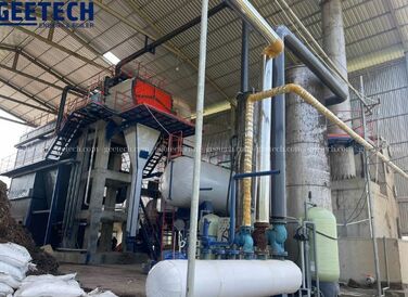 Hệ thống lò hơi tầng sôi 15 tấn/giờ đốt vỏ cây dài (vỏ cây chưa băm)