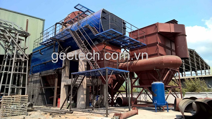 Lắp đặt bộ lọc bụi túi vải vào hệ thống lò hơi
